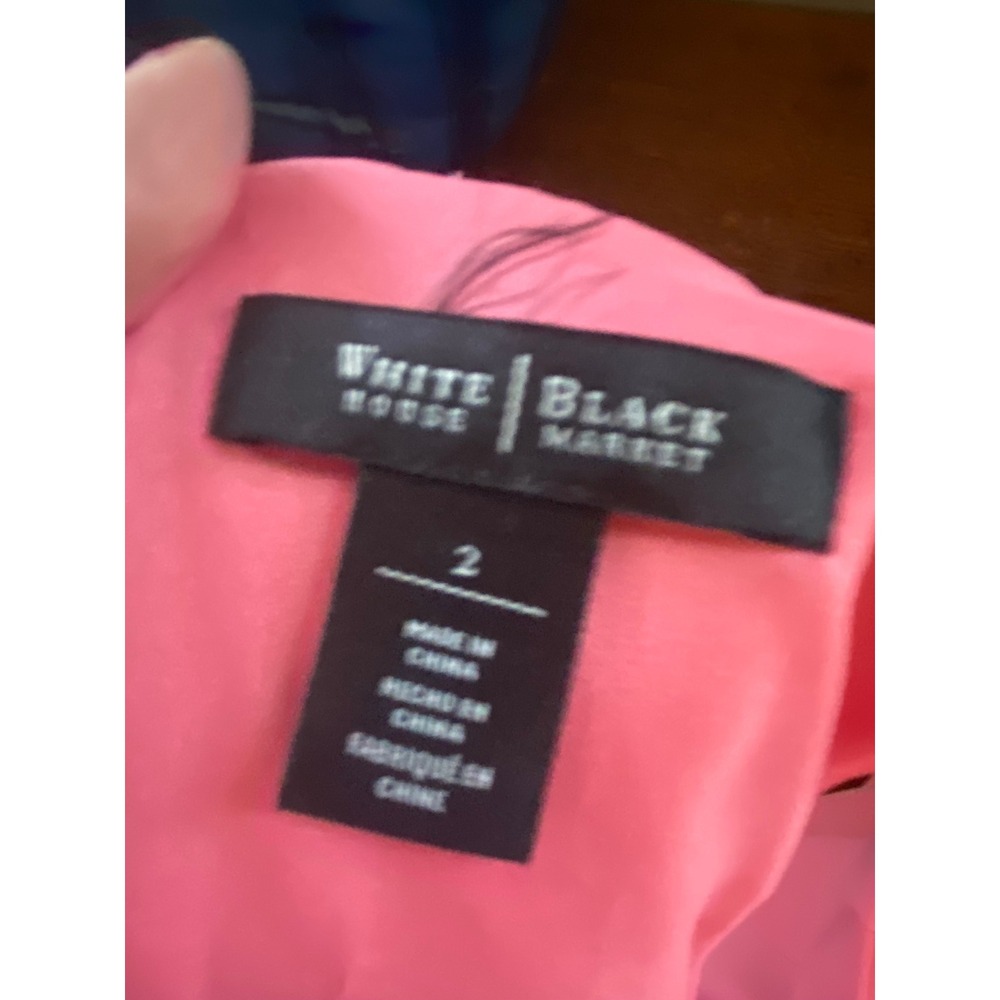 White House Black Market Pink Scalloped Tiered Petal Shift Dress Sz 2 party - Picture 7 of 8